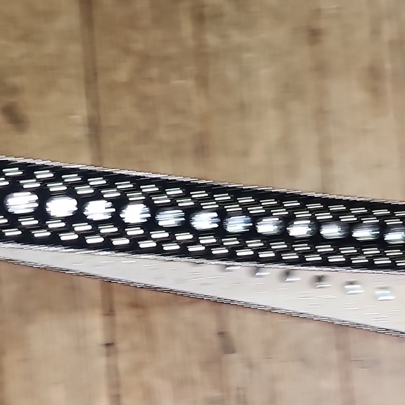 Guess Studded Black Belt with Silver Bling Buckle Westrtn Cowgirl Vintage - Picture 13 of 16